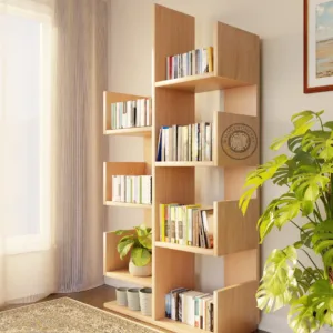 Engineered Wood Bookshelf with Shelves Storage ( HDF, MDF)
