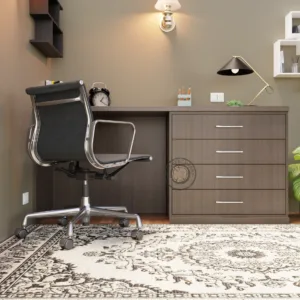 Premium Solid Wood Study Table With Storage & Boxes (Sheesham Wood, Teak Finish, Engineerwood)